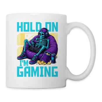 Skeleton Gamer Gaming Halloween - Tasse - Weiß - Rechts