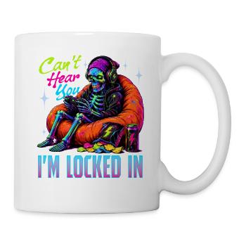 Skeleton Gamer Gaming Halloween - Tasse - Weiß - Rechts