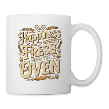 Pastry Chef Happiness Is Fresh From Confectioner - Tasse - Weiß - Rechts