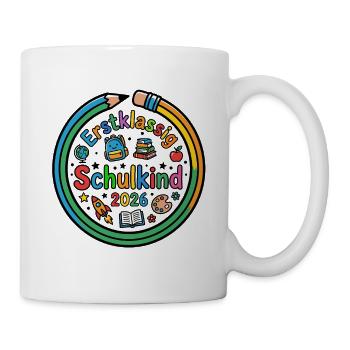 Erstklassig Schulkind 2026 | Einschulung - Tasse - Weiß - Rechts