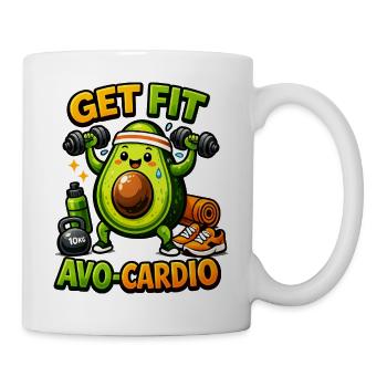 AVO-CARDIO – Avocado in Training - Mug - white - Right