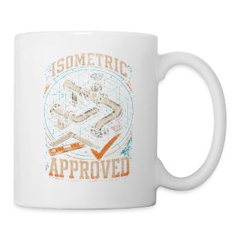Rohrleger Rohrleitungsbauer Isometric Approved - Tasse - Weiß - Rechts
