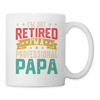 Professional Papa Retro Vintage - Tasse - Weiß - Rechts