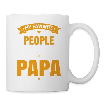 Meine Lieblingsleute nennen mich Papa - Tasse - Weiß - Rechts