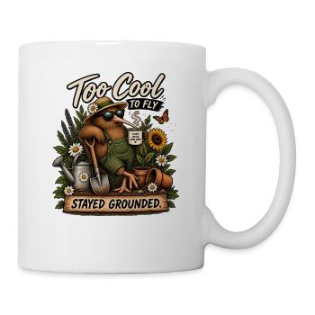 Zu cool zum Fliegen Kiwi Vogel geblieben - Tasse - Weiß - Rechts