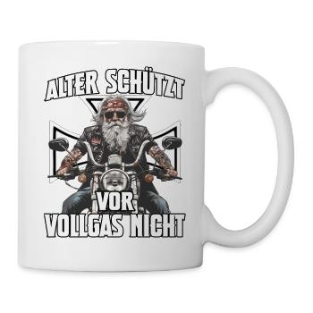 Alter schützt vor Vollgas nicht - Tasse - Weiß - Rechts