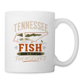 Tennessee Fischer Angler Fischfang See - Tasse - Weiß - Rechts