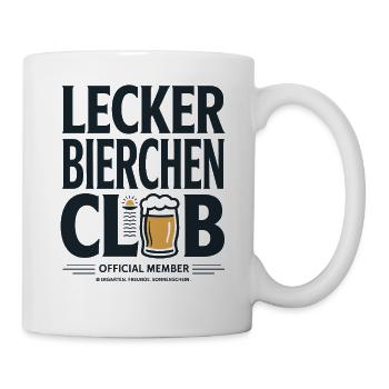 Lecker Bierchen Club Bier Spruch JGA Malle Bier - Tasse - Weiß - Rechts