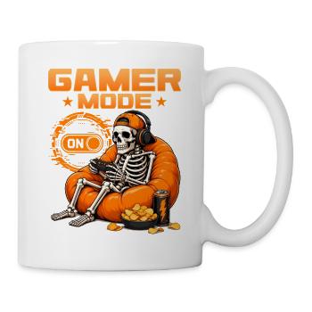Skeleton Gamer Gaming Halloween - Tasse - Weiß - Rechts