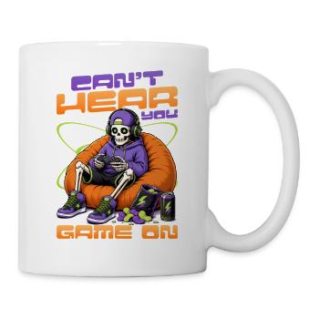 Skeleton Gamer Gaming Halloween - Tasse - Weiß - Rechts