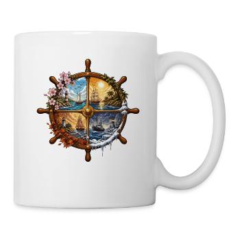 Quatre saisons au volant - Mug blanc - blanc - Droite