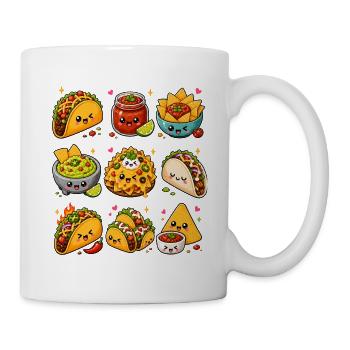 Kawaii Tacos | Mexikanisches Essen - Tasse - Weiß - Rechts