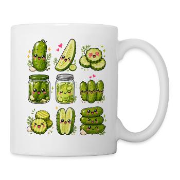 Kawaii Gurken | Pickles & Einmachen - Tasse - Weiß - Rechts