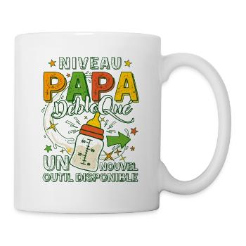 Niveau Papa Débloqué Futur Père - Mug blanc - blanc - Droite