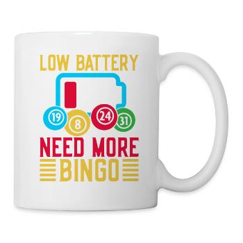 Bingo Game Low Battery Need More Bingo - Mug - white - Right