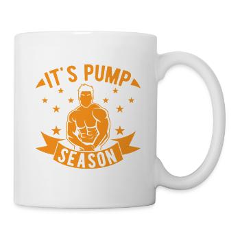 Fitness Motivation Bodybuilder It´s Pump Season - Tasse - Weiß - Rechts