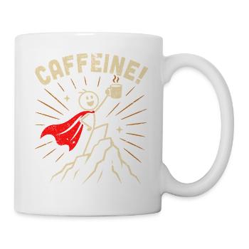 Héros de la caféine - Mug blanc - blanc - Droite