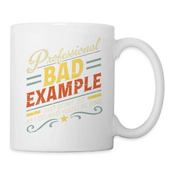 Berufliches schlechtes Beispiel - Tasse - Weiß - Rechts