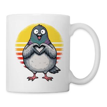 Pigeon amateur de pigeons sport, cœur de pigeon voyageur - Mug blanc - blanc - Droite