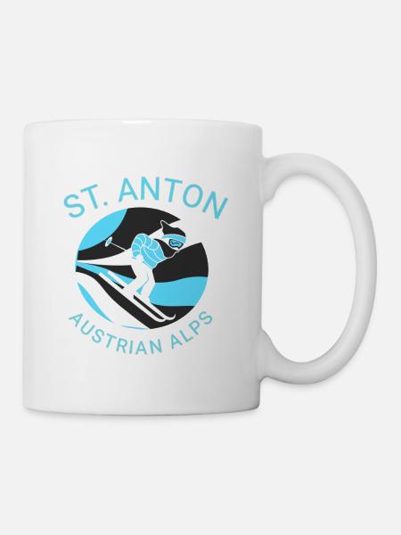 Skifahren st. Anton Österreich - Tasse - Weiß