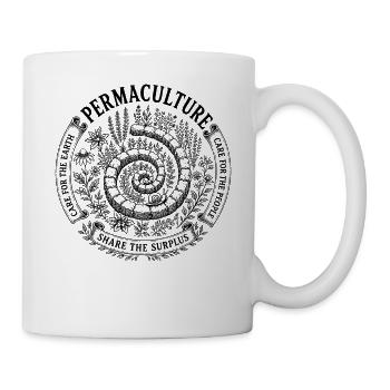 Permakultur-Kräuterspirale - Tasse - Weiß - Rechts