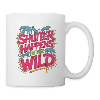 Wildlife Photographer Shutter Happens In Cameraman - Tasse - Weiß - Rechts