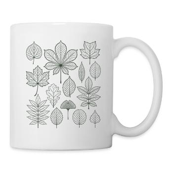 Blätter und Laub | Natur | Botanik - Tasse - Weiß - Rechts