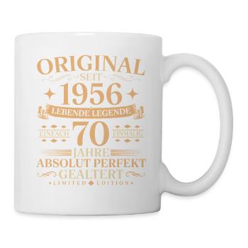 Original 1956 Perfekt gealtert 70. Geburtstag - Tasse - Weiß - Rechts