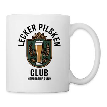 Bier Lecker Pilsken Club Ruhrpott Pils Bierchen - Tasse - Weiß - Rechts