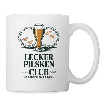 Bier Lecker Pilsken Club Ruhrpott Pils Bierchen - Tasse - Weiß - Rechts