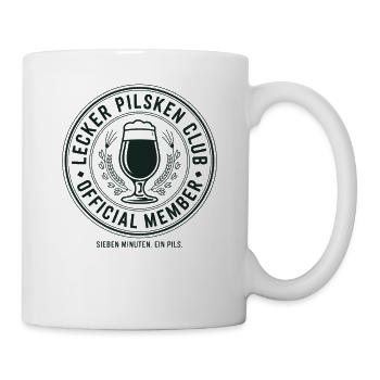 Bier Lecker Pilsken Club Ruhrpott Pils Bierchen - Tasse - Weiß - Rechts