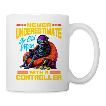 Skeleton Gamer Gaming Halloween - Tasse - Weiß - Rechts