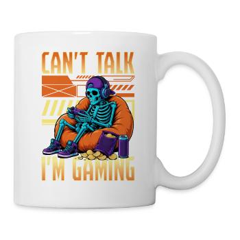 Skeleton Gamer Gaming Halloween - Tasse - Weiß - Rechts