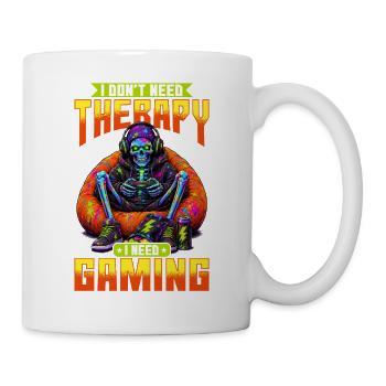 Skeleton Gamer Gaming Halloween - Tasse - Weiß - Rechts