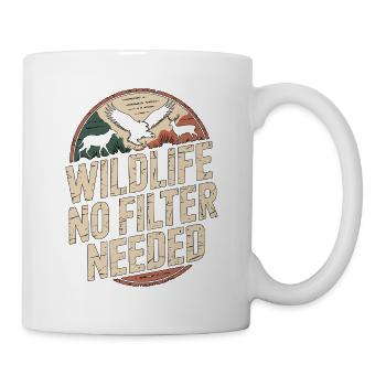 Wildlife Photographer Wildlife No Filter Cameraman - Tasse - Weiß - Rechts