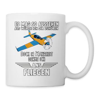 Hobbypiloten Geschenk Piloten - Tasse - Weiß - Rechts