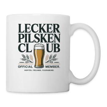 Bier Lecker Pilsken Club Ruhrpott Pils Bierchen - Tasse - Weiß - Rechts