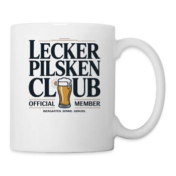 Bier Lecker Pilsken Club Ruhrpott Pils Bierchen - Tasse - Weiß - Rechts