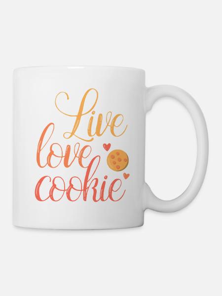 Cookie Plätzchen Keks - Tasse - Weiß