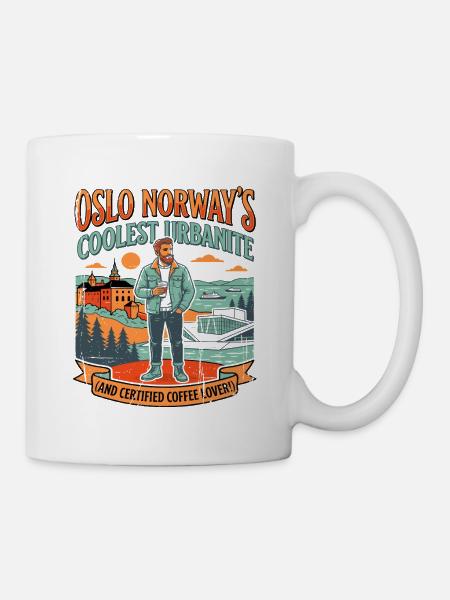 Oslo Norway Coolest Urbanite Coffee Lover - Tasse - Weiß