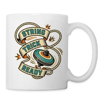 STRING TRICK READY - Tasse - Weiß - Rechts