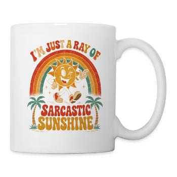 Sarkastischer Sonnenschein Retro - Tasse - Weiß - Rechts