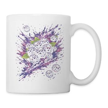 Brombeeren Wildfrucht Schwarze Spritzkunst - Tasse - Weiß - Rechts