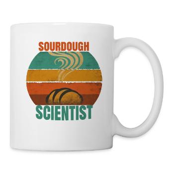 Sourdough Scientist Retro Badge - Tasse - Weiß - Rechts