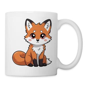 Kawaii-Fuchs-Illustration - Tasse - Weiß - Rechts