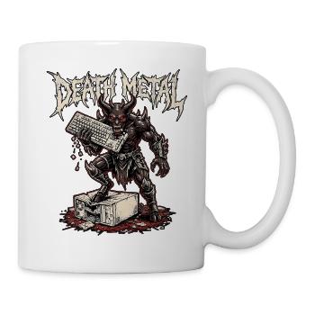 Death Metal Dämon Im Büro - Tasse - Weiß - Rechts