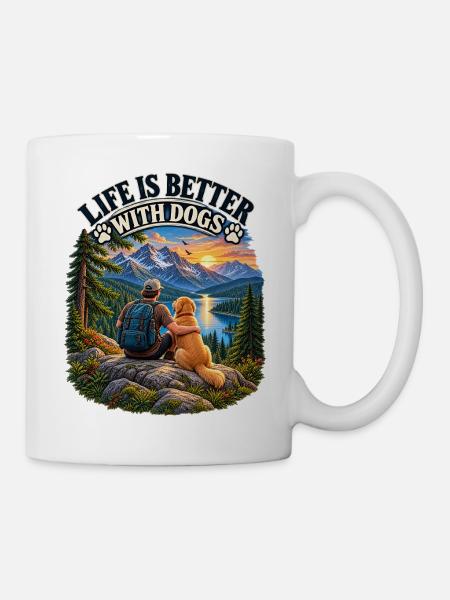Life Is Better With Dogs - Tasse - Weiß