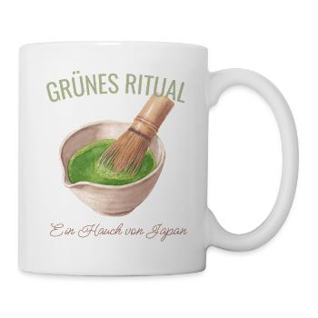 Grünes Ritual – Ein Hauch von Japan - Tasse - Weiß - Rechts