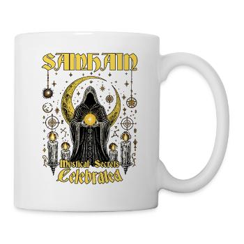 Samhain-Mystische Geheimnisse gefeierte Wicca-Wicca-Geheimnisse - Tasse - Weiß - Rechts