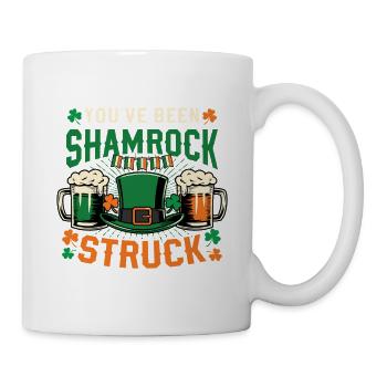 Shamrock Struck Irish Leprechaun Hat Beer Mugs Art - Tasse - Weiß - Rechts